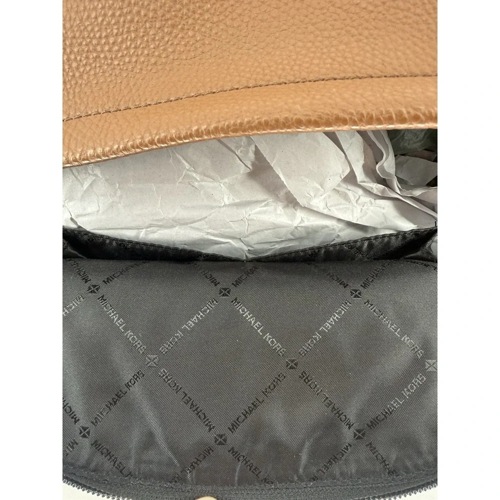 Michael Kors Malone Backpack Brown Leather Luggage Adjustable Strap NEW $268‎
